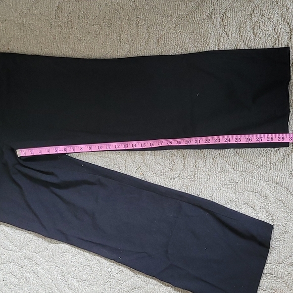 Y2K Black Trousers Low Rise Straight Leg Pants Size 10 - Picture 8 of 8
